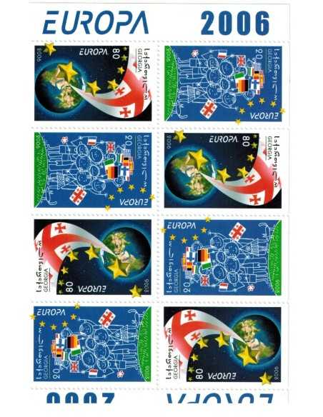 Timbre Poste Géorgie N° 0409/410a N ** philatélie foxtimbre