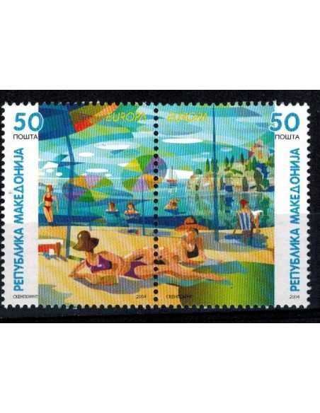 Timbre Poste Macédoine N° 0309/310 N ** philatélie foxtimbre