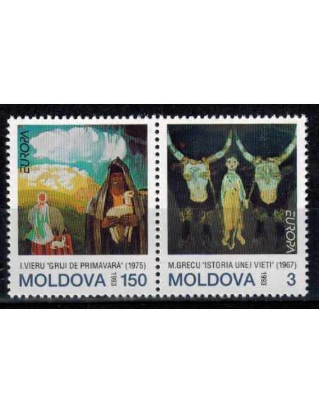Timbre Poste Moldavie N° 083/084 N ** philatélie foxtimbre