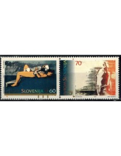 Timbre Poste Slovenie N° 104/105 N ** philatélie foxtimbre