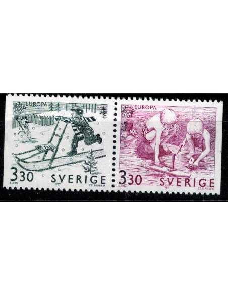 Timbre Poste suede N° 1523a N ** philatélie foxtimbre