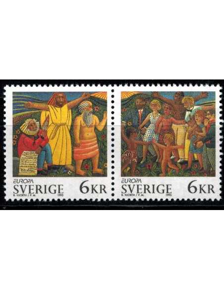 Timbre Poste suede N° 1855/56 N ** philatélie foxtimbre