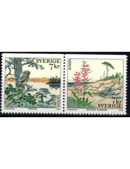 Timbre Poste suede N° 2104/05 N ** philatélie foxtimbre