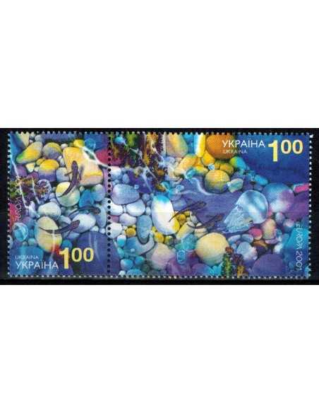 Timbre Poste Ukraine N° 0412/413 N ** philatélie foxtimbre