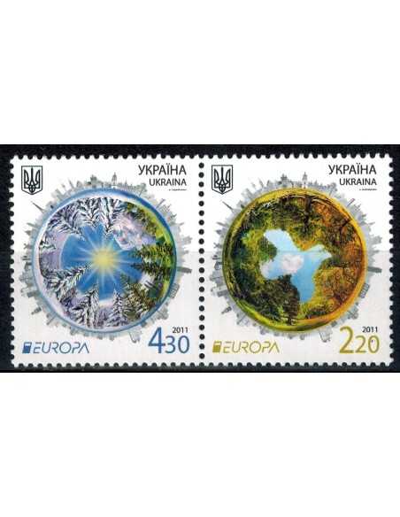 Timbre Poste Ukraine N° 1042/043 N ** philatélie foxtimbre