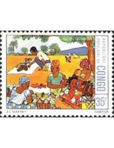 Timbre Poste Congo N° 0446 N** philatelie foxtimbre