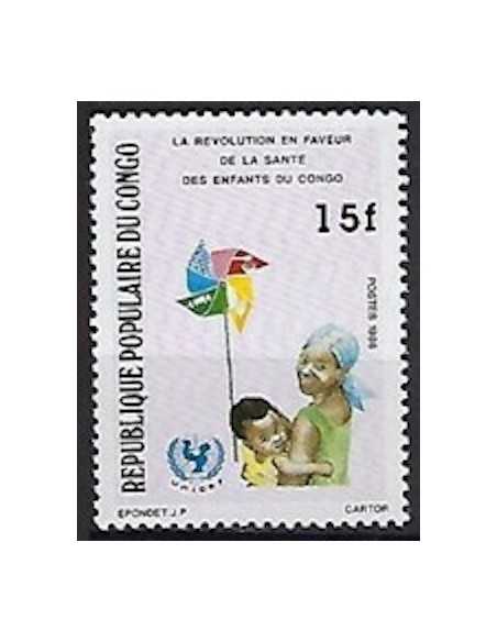 Timbre Poste Congo N° 0784 N** philatelie foxtimbre