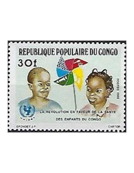 Timbre Poste Congo N° 0785 N** philatelie foxtimbre
