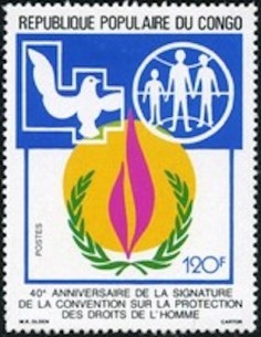 Timbre Poste Congo N° 0843 N** philatelie foxtimbre