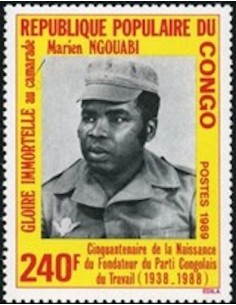 Timbre Poste Congo N° 0844A N** philatelie foxtimbre