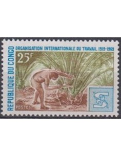 Timbre Poste Congo N° 0243 N* philatelie foxtimbre