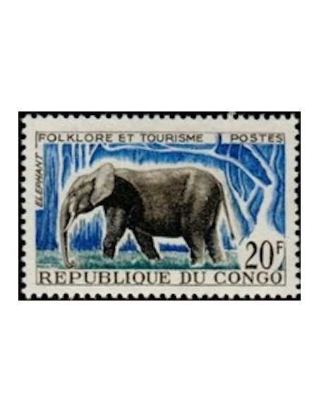 Timbre Poste Congo N° 0163 Obl philatelie foxtimbre
