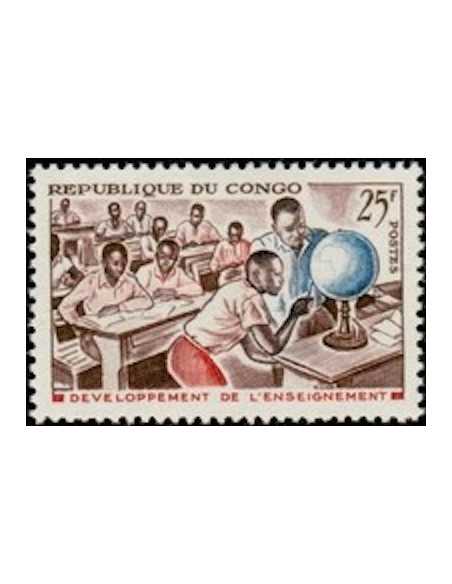 Timbre Poste Congo N° 0167 Obl philatelie foxtimbre