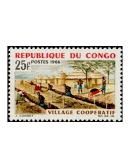 Timbre Poste Congo N° 0181 Obl philatelie foxtimbre
