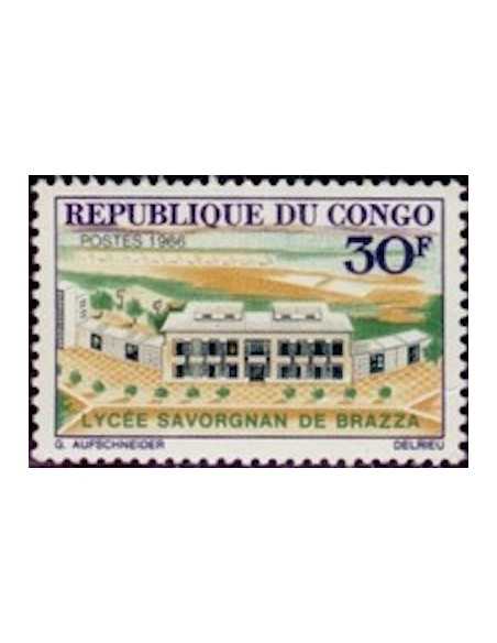 Timbre Poste Congo N° 0196 Obl philatelie foxtimbre