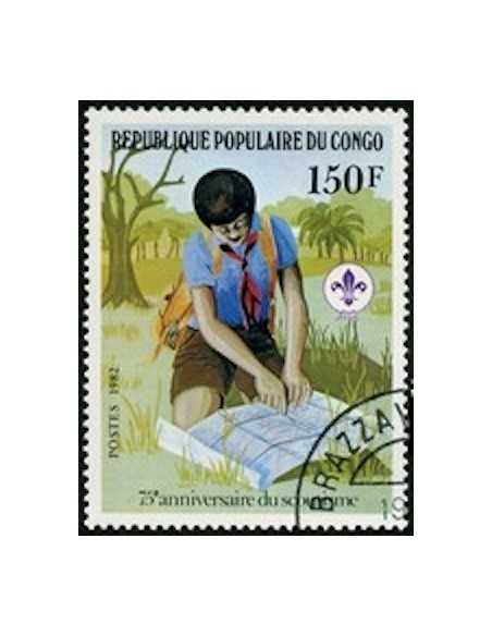 Timbre Poste Congo N° 0664 Obl philatelie foxtimbre