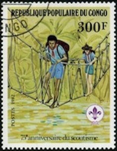 Timbre Poste Congo N° 0666 Obl philatelie foxtimbre