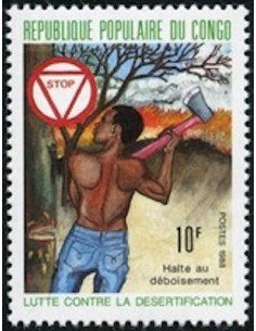 Timbre Poste Congo N° 0837 Obl philatelie foxtimbre