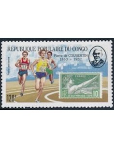 Timbre Poste Congo N° PA376 Obl philatelie foxtimbre