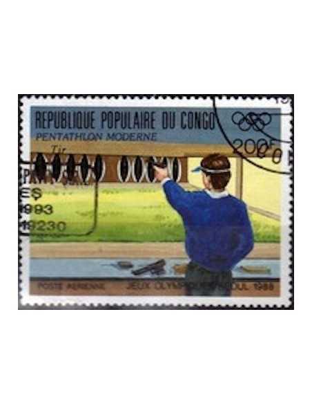 Timbre Poste Congo N° PA383 Obl philatelie foxtimbre