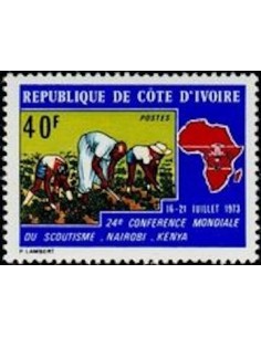 Timbre Poste Cote d'ivoire N° 358 Obli philatelie foxtimbre