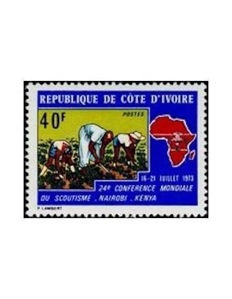 Timbre Poste Cote d'ivoire N° 358 Obli philatelie foxtimbre