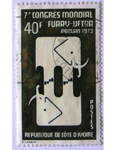 Timbre Poste Cote d'ivoire N° 366 Obli philatelie foxtimbre