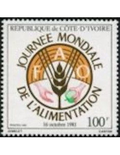 Timbre Poste Cote d'ivoire N° 593 Obli philatelie foxtimbre