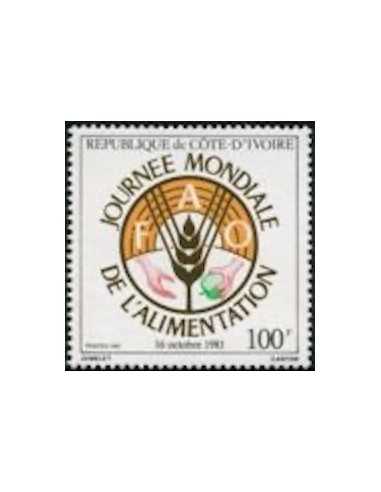 Timbre Poste Cote d'ivoire N° 593 Obli philatelie foxtimbre