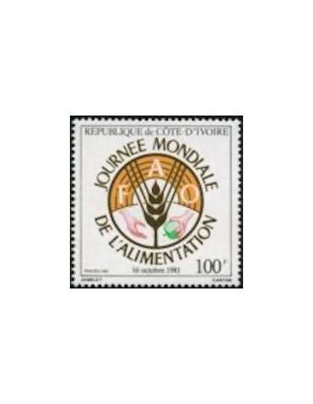 Timbre Poste Cote d'ivoire N° 593 Obli philatelie foxtimbre