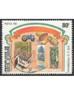 Timbre Poste Cote d'ivoire N° 602 Obli philatelie foxtimbre