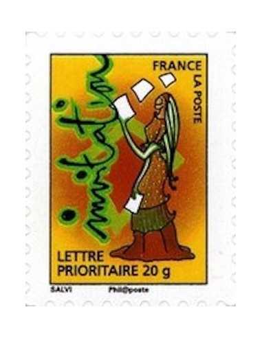 Timbre Poste Autoadhesif Obli N° 0344 philatelie foxtimbre