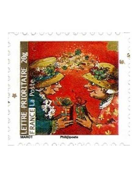 Timbre Poste Autoadhesif Obli N° 0377 philatelie foxtimbre