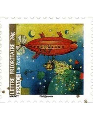 Timbre Poste Autoadhesif Obli N° 0384 philatelie foxtimbre