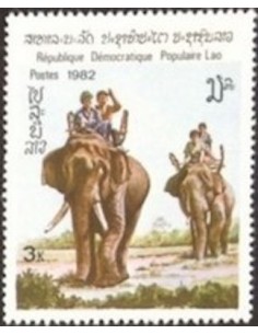 Timbre Poste Laos N° 0378 Obli philatelie foxtimbre