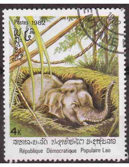 Timbre Poste Laos N° 0379 Obli philatelie foxtimbre