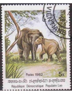 Timbre Poste Laos N° 0380 Obli philatelie foxtimbre