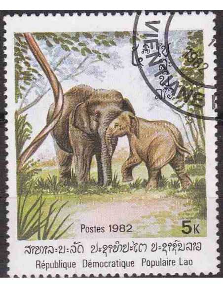 Timbre Poste Laos N° 0380 Obli philatelie foxtimbre