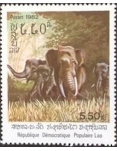 Timbre Poste Laos N° 0381 Obli philatelie foxtimbre