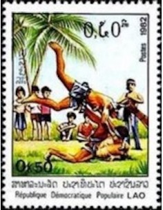 Timbre Poste Laos N° 0382 Obli philatelie foxtimbre