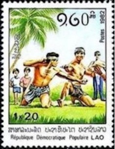 Timbre Poste Laos N° 0383 Obli philatelie foxtimbre