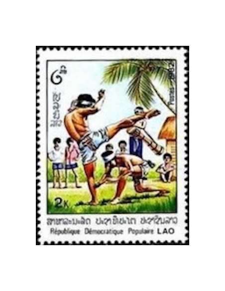 Timbre Poste Laos N° 0384 Obli philatelie foxtimbre