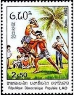 Timbre Poste Laos N° 0385 Obli philatelie foxtimbre