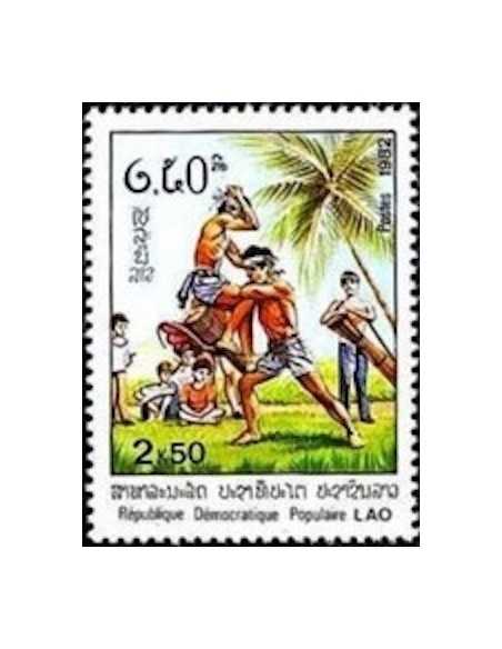 Timbre Poste Laos N° 0385 Obli philatelie foxtimbre