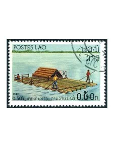 Timbre Poste Laos N° 0412 Obli philatelie foxtimbre