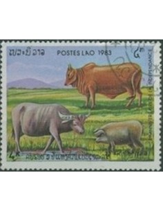 Timbre Poste Laos N° 0515 Obli philatelie foxtimbre
