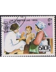 Timbre Poste Laos N° 0605 Obli philatelie foxtimbre