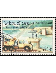 Timbre Poste Laos N° 0615 Obli philatelie foxtimbre