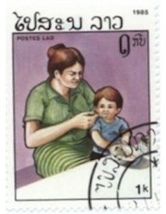 Timbre Poste Laos N° 0672 Obli philatelie foxtimbre