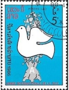 Timbre Poste Laos N° 0744 Obli philatelie foxtimbre